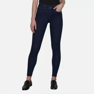 Frame Le High Skinny in Dean Sz 30 High Rise Dark Wash Stretchy
